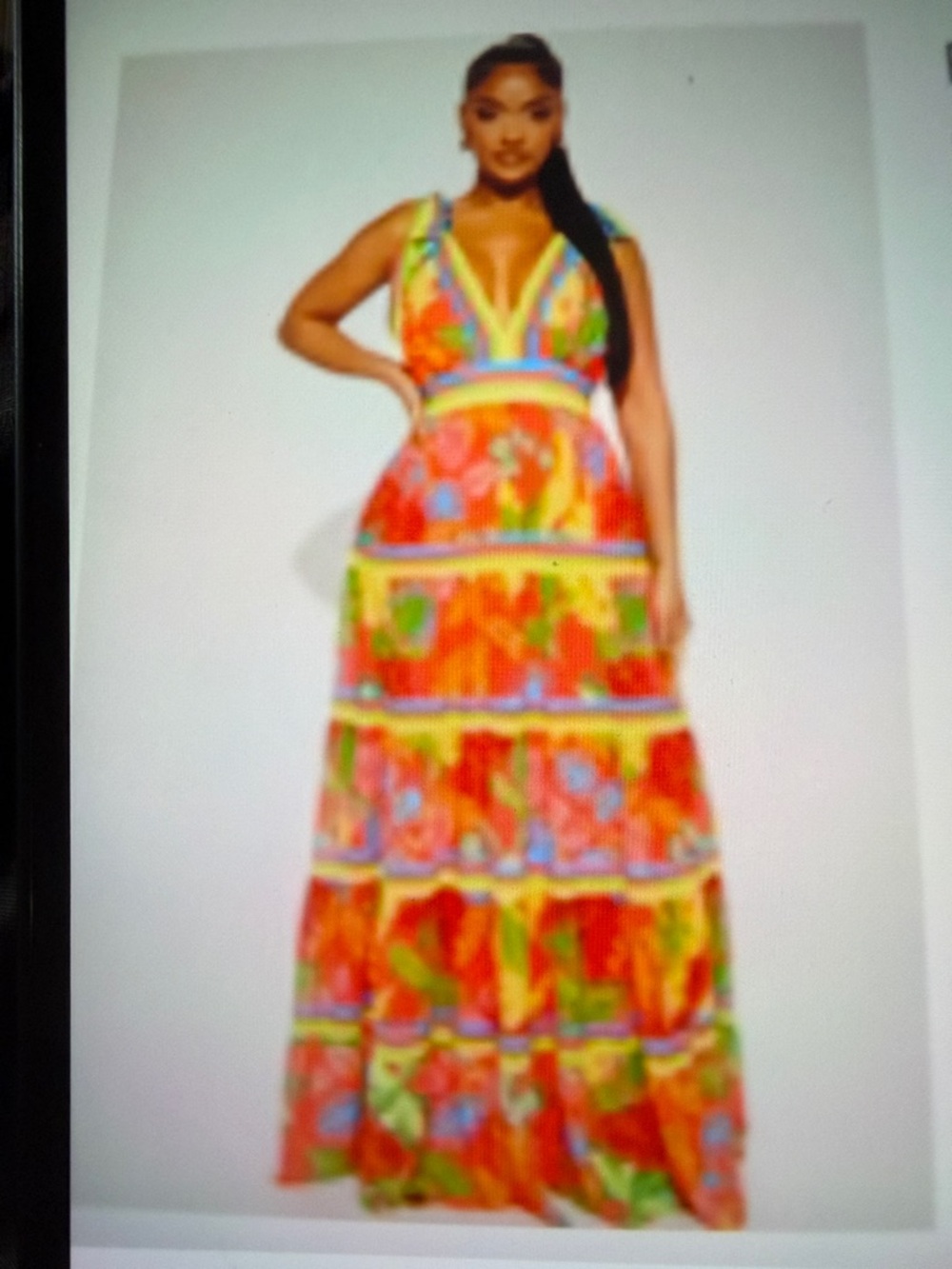 Fashion nova Barbados maxi dress size 2X